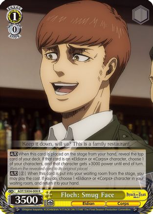 Image of Floch: Smug Face (AOT/SX04-008 R) - Attack On Titan: Final Season