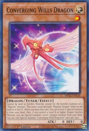 Image of Converging Wills Dragon (MP22-EN118) - 2022 Tin of the Pharaoh's Gods 1st Edition