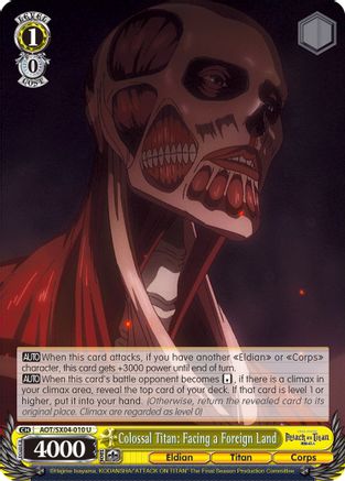 Image of Colossal Titan: Facing a Foreign Land (AOT/SX04-010 U) - Attack On Titan: Final Season