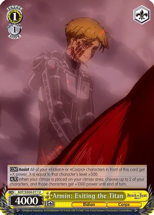 Image of Armin: Exiting the Titan (AOT/SX04-011 U) - Attack On Titan: Final Season