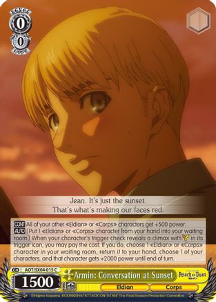 Image of Armin: Conversation at Sunset (AOT/SX04-015 C) - Attack On Titan: Final Season