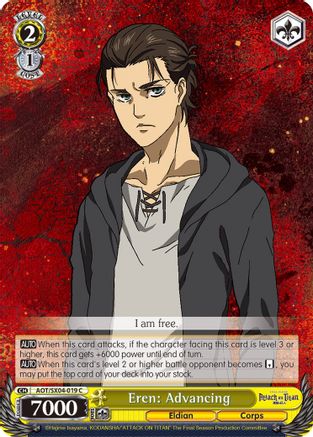 Image of Eren: Advancing (AOT/SX04-019 C) - Attack On Titan: Final Season