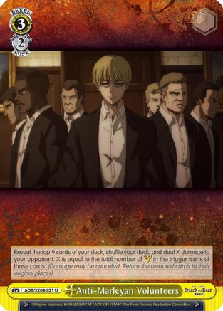 Image of Anti-Marleyan Volunteers (AOT/SX04-021 U) - Attack On Titan: Final Season