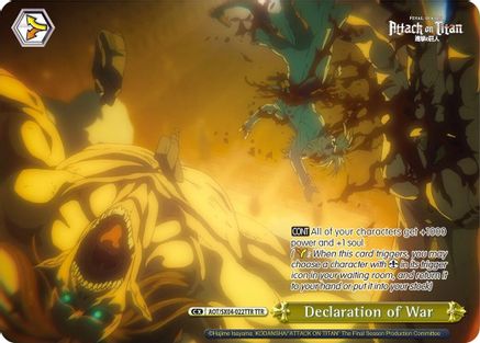 Image of Declaration of War (TTR) (AOT/SX04-022TTR TTR) - Attack On Titan: Final Season