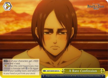 Image of A Rare Confession (AOT/SX04-024 CC) - Attack On Titan: Final Season