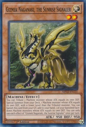 Image of Gizmek Naganaki, the Sunrise Signaler (MP22-EN131) - 2022 Tin of the Pharaoh's Gods 1st Edition