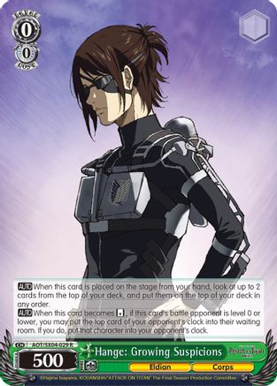 Image of Hange: Growing Suspicions (AOT/SX04-029 R) - Attack On Titan: Final Season