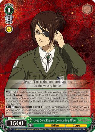 Image of Hange: Scout Regiment Commanding Officer (AOT/SX04-031 R) - Attack On Titan: Final Season
