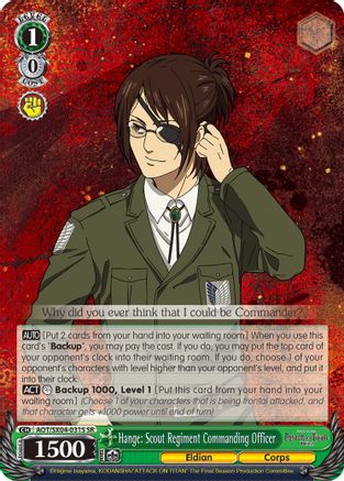 Image of Hange: Scout Regiment Commanding Officer (SR) (AOT/SX04-031S SR) - Attack On Titan: Final Season
