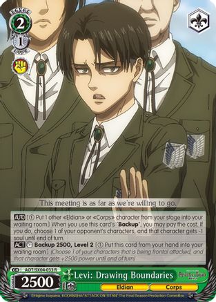 Image of Levi: Drawing Boundaries (AOT/SX04-033 R) - Attack On Titan: Final Season