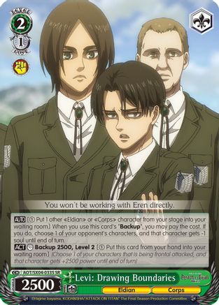 Image of Levi: Drawing Boundaries (SR) (AOT/SX04-033S SR) - Attack On Titan: Final Season