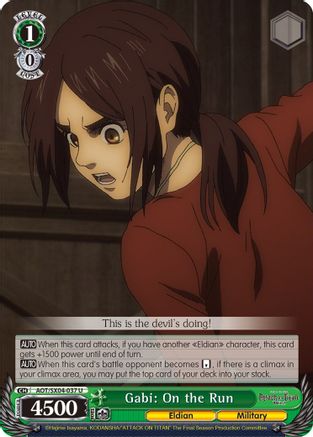 Image of Gabi: On the Run (AOT/SX04-037 U) - Attack On Titan: Final Season