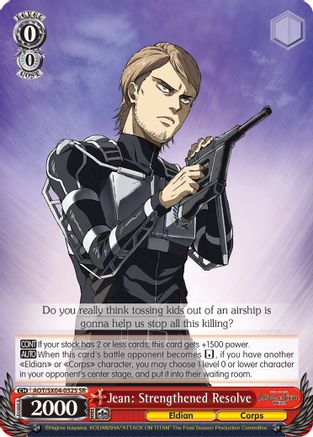 Image of Jean: Strengthened Resolve (SR) (AOT/SX04-052S SR) - Attack On Titan: Final Season