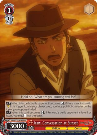 Image of Jean: Conversation at Sunset (AOT/SX04-055 U) - Attack On Titan: Final Season