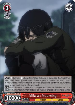 Image of Mikasa: Mourning (AOT/SX04-057 U) - Attack On Titan: Final Season