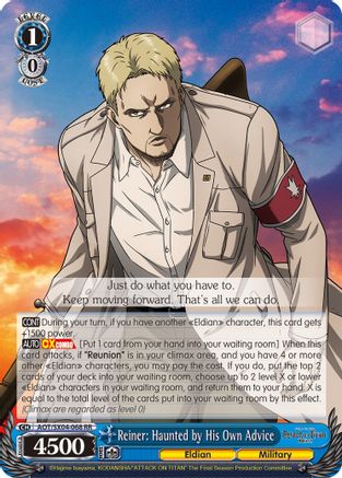Image of Reiner: Haunted by His Own Advice (AOT/SX04-068 RR) - Attack On Titan: Final Season