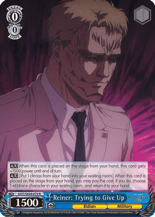 Image of Reiner: Trying to Give Up (AOT/SX04-070 R) - Attack On Titan: Final Season