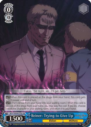 Image of Reiner: Trying to Give Up (SR) (AOT/SX04-070S SR) - Attack On Titan: Final Season
