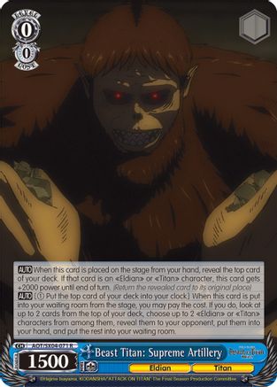 Image of Beast Titan: Supreme Artillery (AOT/SX04-071 R) - Attack On Titan: Final Season