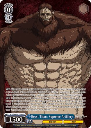 Image of Beast Titan: Supreme Artillery (TTR) (AOT/SX04-071TTR TTR) - Attack On Titan: Final Season