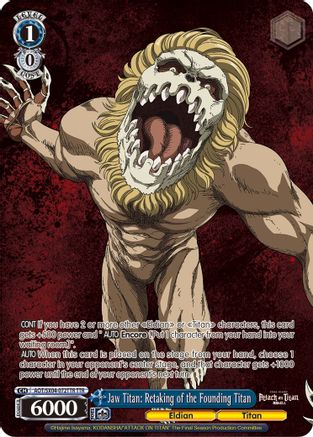 Image of Jaw Titan: Retaking of the Founding Titan (TTR) (AOT/SX04-072TTR TTR) - Attack On Titan: Final Season