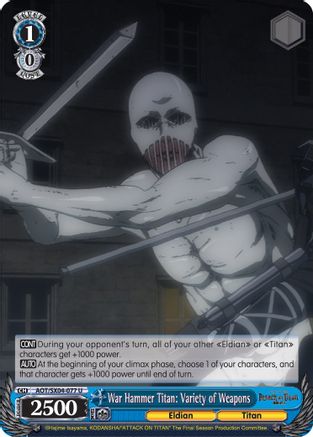 Image of War Hammer Titan: Variety of Weapons (AOT/SX04-077 U) - Attack On Titan: Final Season