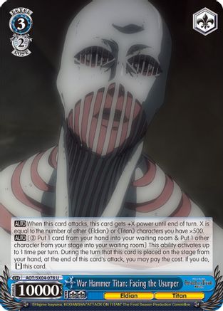 Image of War Hammer Titan: Facing the Usurper (AOT/SX04-078 U) - Attack On Titan: Final Season