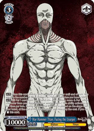 Image of War Hammer Titan: Facing the Usurper (TTR) (AOT/SX04-078TTR TTR) - Attack On Titan: Final Season