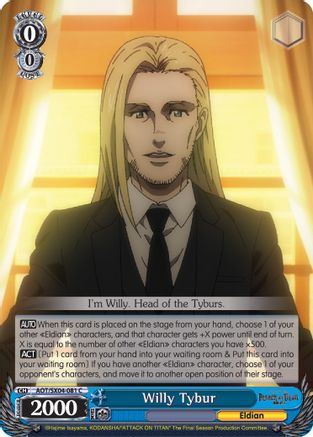 Image of Willy Tybur (AOT/SX04-081 C) - Attack On Titan: Final Season