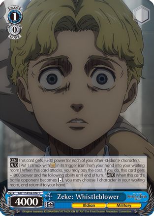 Image of Zeke: Whistleblower (AOT/SX04-086 C) - Attack On Titan: Final Season