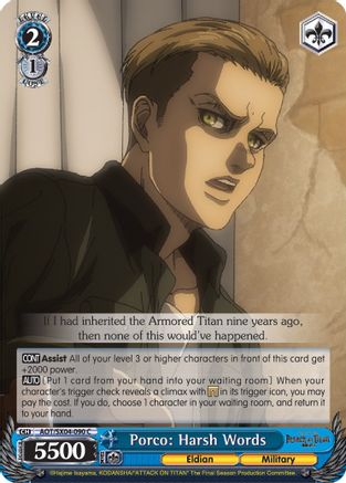 Image of Porco: Harsh Words (AOT/SX04-090 C) - Attack On Titan: Final Season