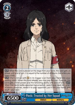Image of Pieck: Trusted by Her Squad (AOT/SX04-091 C) - Attack On Titan: Final Season