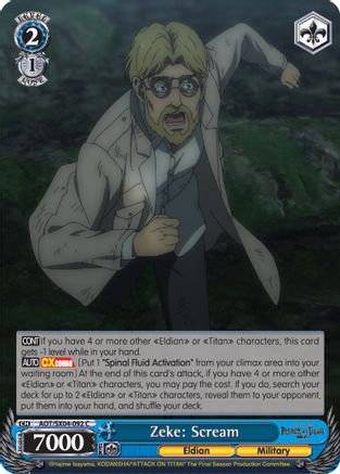 Image of Zeke: Scream (AOT/SX04-092 C) - Attack On Titan: Final Season