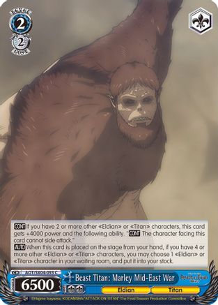 Image of Beast Titan: Marley Mid-East War (AOT/SX04-093 C) - Attack On Titan: Final Season