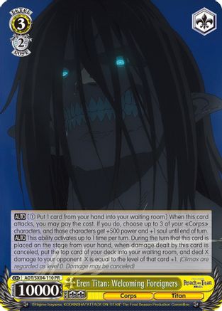Image of Eren Titan: Welcoming Foreigners (AOT/SX04-110 PR) - Attack On Titan: Final Season