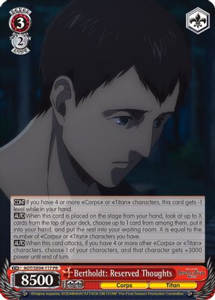Image of Bertholdt: Reserved Thoughts (AOT/SX04-117 PR) - Attack On Titan: Final Season