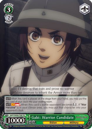 Image of Gabi: Warrior Candidate (AOT/SX04-T08 TD) - Attack On Titan: Final Season