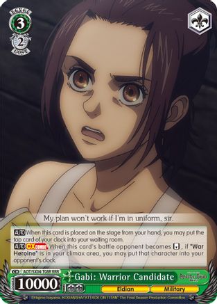 Image of Gabi: Warrior Candidate (RRR) (AOT/SX04-T08R RRR) - Attack On Titan: Final Season