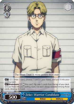 Image of Zeke: Warrior Candidate (AOT/SX04-T11 TD) - Attack On Titan: Final Season