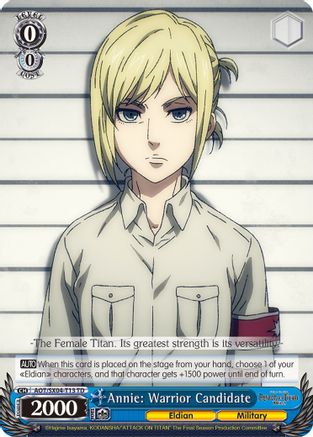 Image of Annie: Warrior Candidate (AOT/SX04-T13 TD) - Attack On Titan: Final Season