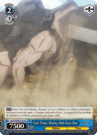 Image of Cart Titan: Marley Mid-East War (AOT/SX04-T18 TD) - Attack On Titan: Final Season