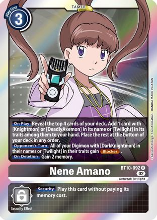 Image of Nene Amano (BT10-092) - Xros Encounter Foil