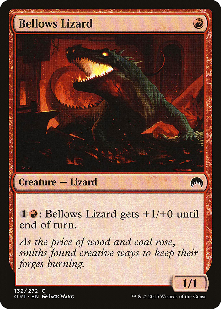 Image of Bellows Lizard (ORI-132) - Magic Origins Foil