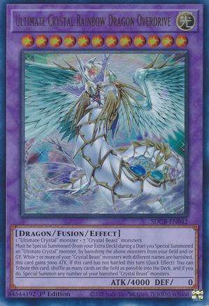 Image of Ultimate Crystal Rainbow Dragon Overdrive (SDCB-EN042) - Structure Deck: Legend of the Crystal Beasts 1st Edition