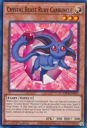 Image of Crystal Beast Ruby Carbuncle (SDCB-EN001) - Structure Deck: Legend of the Crystal Beasts 1st Edition