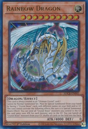 Image of Rainbow Dragon (SDCB-EN041) - Structure Deck: Legend of the Crystal Beasts 1st Edition