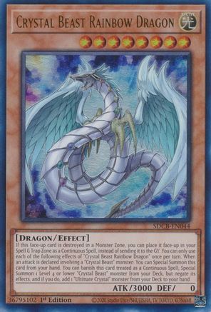 Image of Crystal Beast Rainbow Dragon (SDCB-EN044) - Structure Deck: Legend of the Crystal Beasts 1st Edition