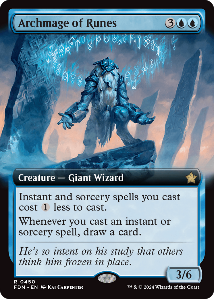 Image of Archmage of Runes (Extended Art) (FDN-450) - Foundations: (Extended Art) Foil