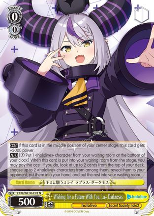 Image of Wishing for a Future With You, La+ Darknesss (HOL/WE36-E01 N) - hololive production Premium Booster