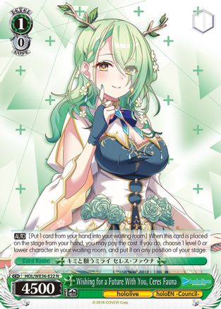 Image of Wishing for a Future With You, Ceres Fauna (HOL/WE36-E22 N) - hololive production Premium Booster